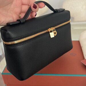 Versatile Loro Piana Cream Accessory Pouch